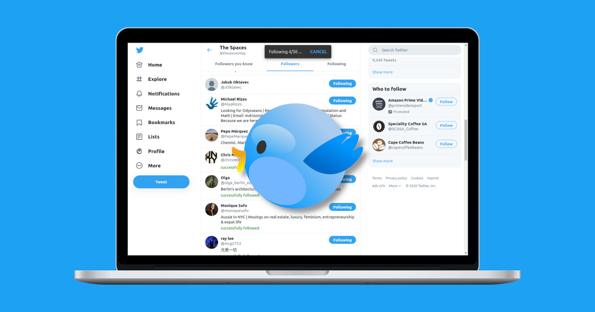 Superpowers For Twitter - 一括および自動化されたアクションの場合